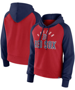Women's Boston Red Sox  Branded Navy/Red Pop Fly Pullover Hoodie