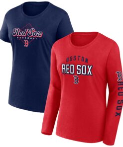 Women's Boston Red Sox  Branded Red/Navy T-Shirt Combo Pack