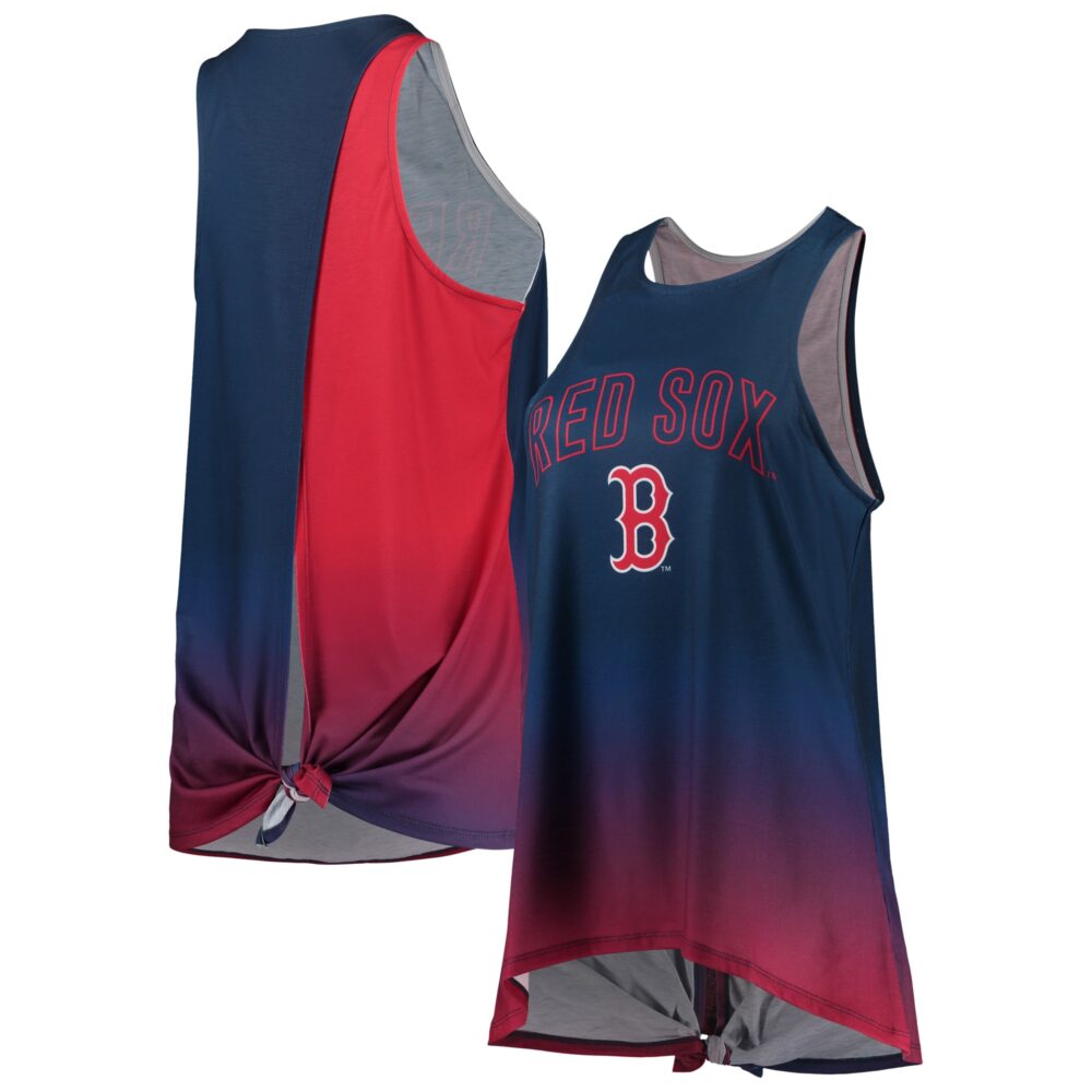 Women's Boston Red Sox FOCO Navy Gradient Tie-Back Racerback Tank Top