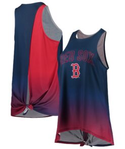 Women's Boston Red Sox FOCO Navy Gradient Tie-Back Racerback Tank Top