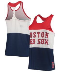 Women's Boston Red Sox FOCO Red/Navy Twist Back Tank Top