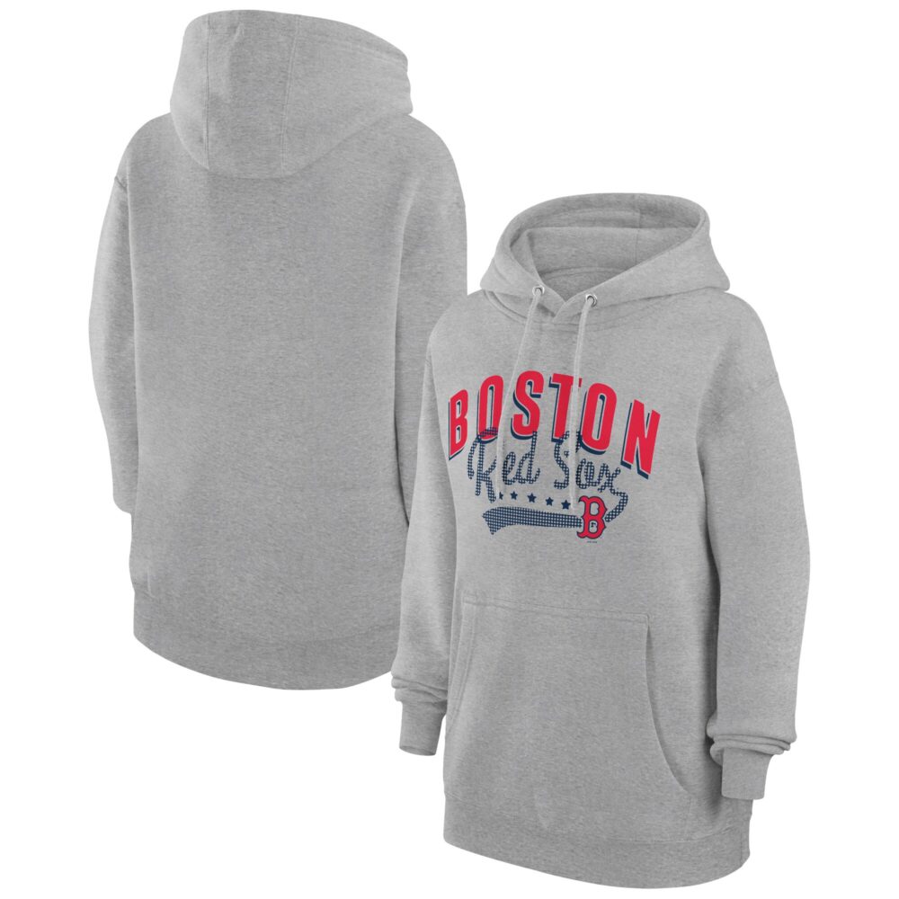Women's Boston Red Sox  G-III 4Her by Carl Banks Heather Gray Filigree Team Pullover Hoodie