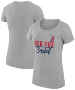 Women's Boston Red Sox  G-III 4Her by Carl Banks Heather Gray Team Graphic Fitted T-Shirt