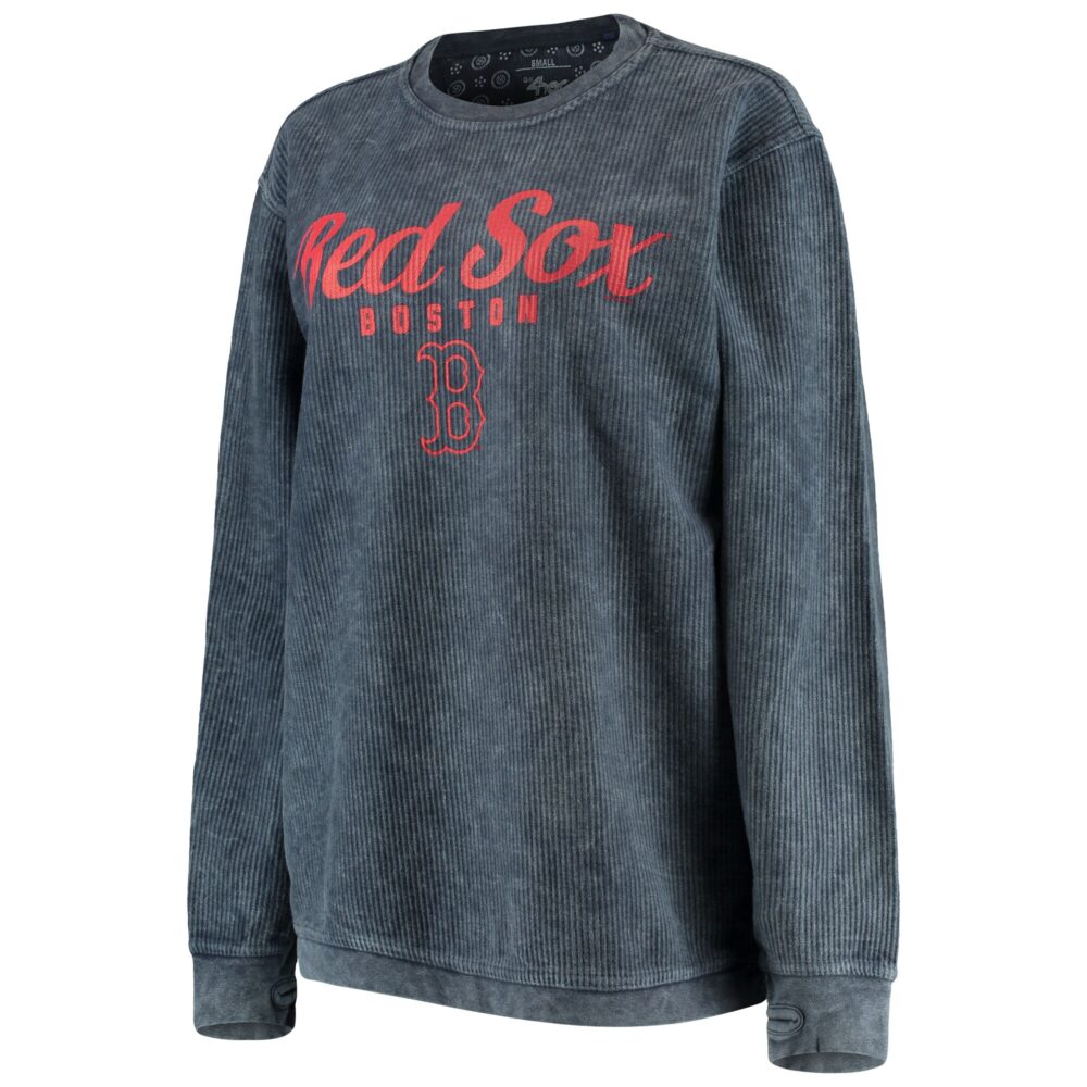 Women's Boston Red Sox G-III 4Her by Carl Banks Navy Comfy Cord Pullover Sweatshirt