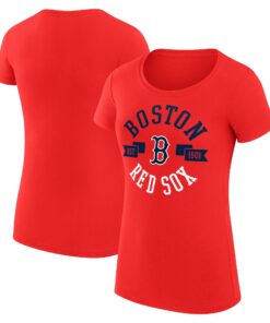 Women's Boston Red Sox G-III 4Her by Carl Banks Red City Graphic Fitted T-Shirt