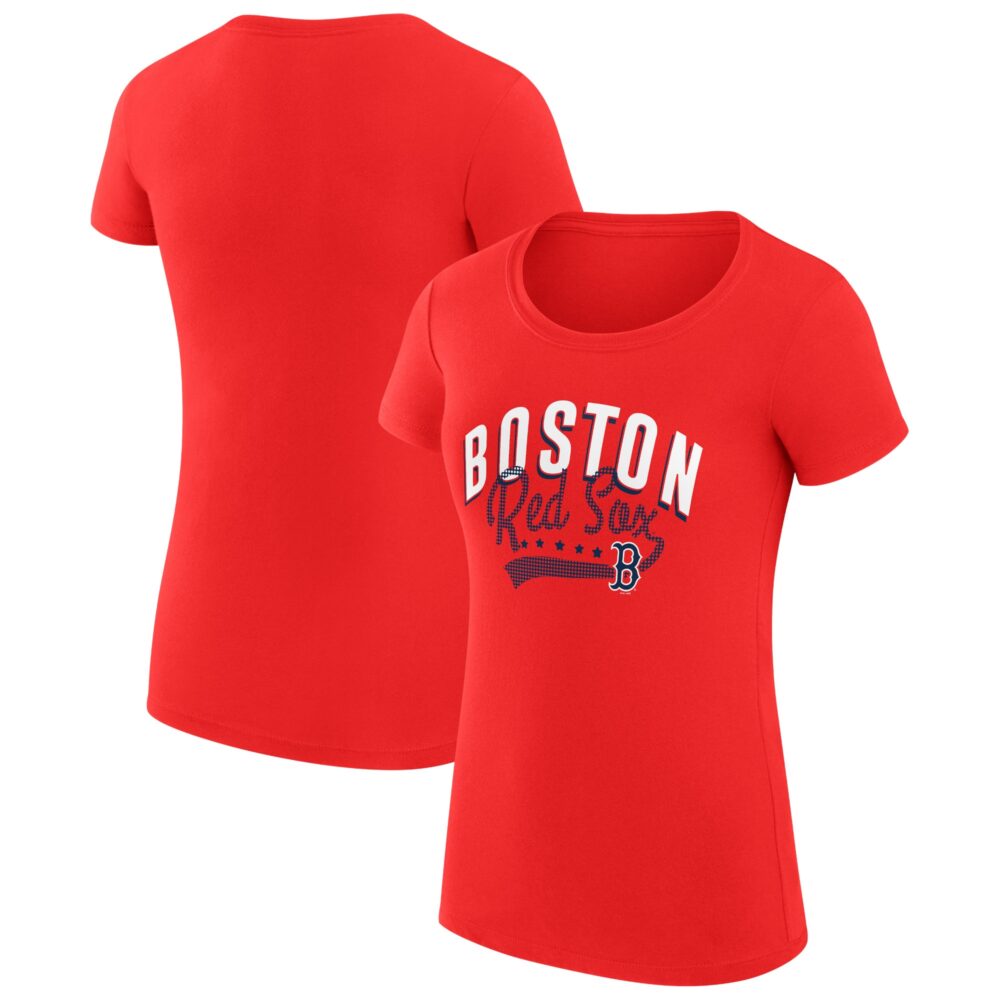 Women's Boston Red Sox  G-III 4Her by Carl Banks Red Filigree Team Fitted T-Shirt
