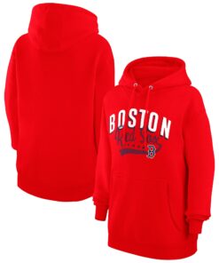 Women's Boston Red Sox  G-III 4Her by Carl Banks Red Filigree Team Pullover Hoodie