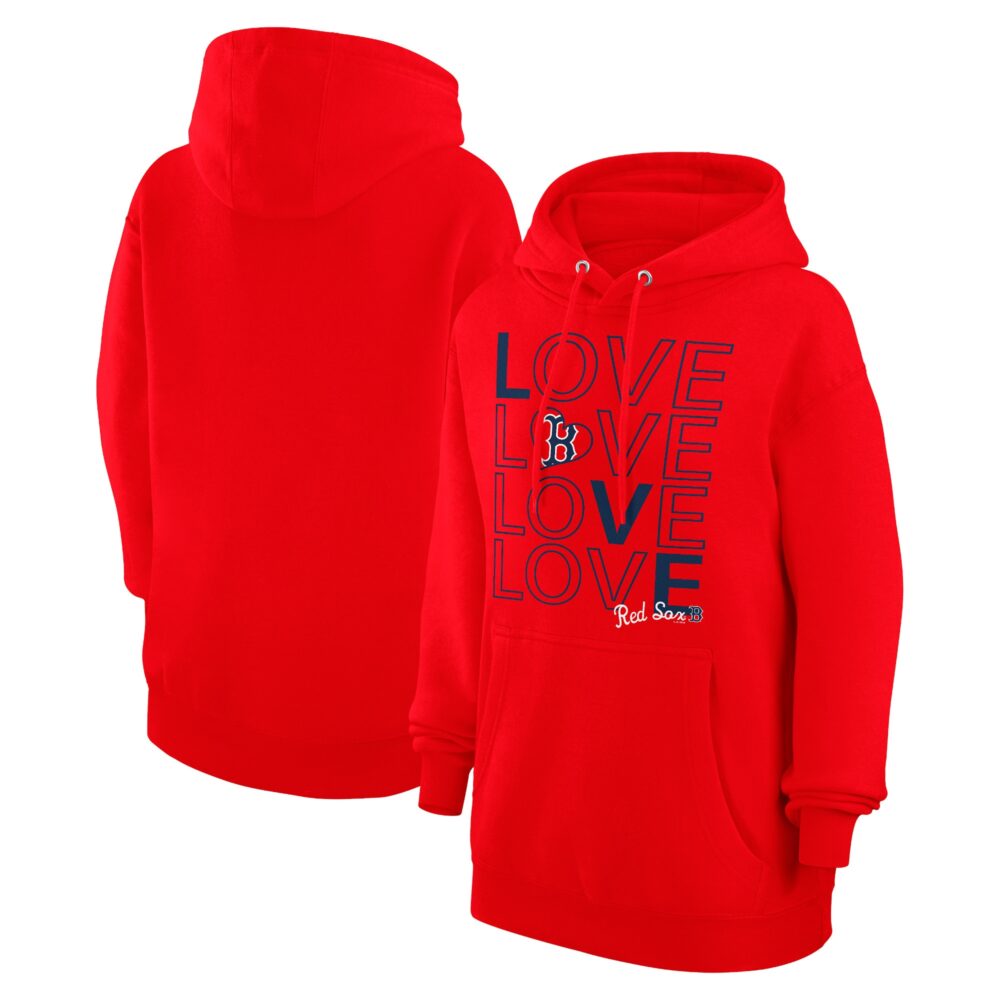 Women's Boston Red Sox  G-III 4Her by Carl Banks Red Love Graphic Fleece Hoodie