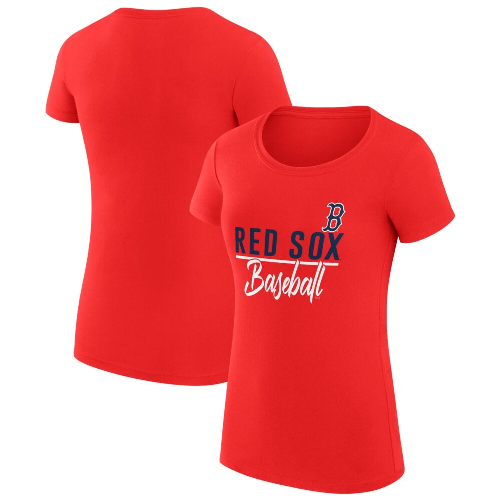 Women's Boston Red Sox  G-III 4Her by Carl Banks Red Team Graphic Fitted T-Shirt