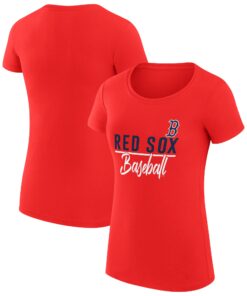 Women's Boston Red Sox  G-III 4Her by Carl Banks Red Team Graphic Fitted T-Shirt