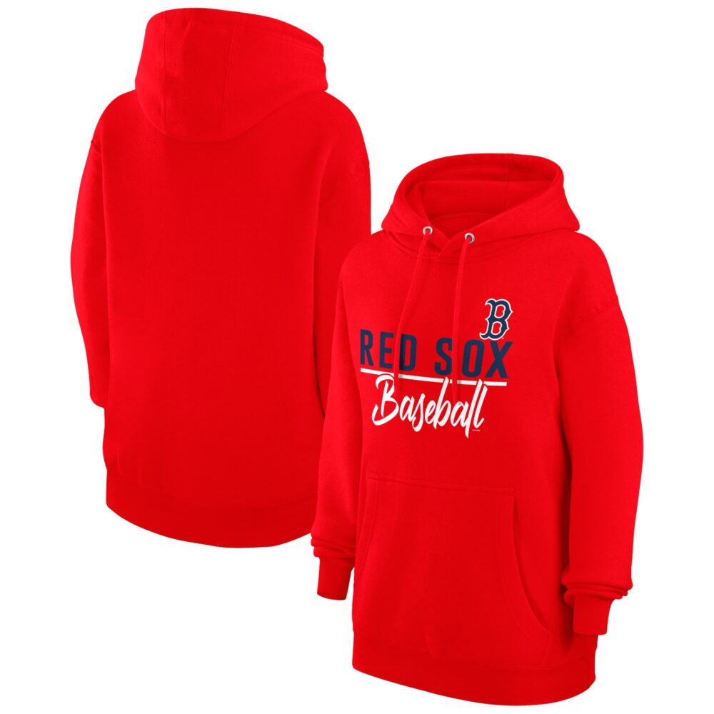 Women's Boston Red Sox  G-III 4Her by Carl Banks Red Tri-Blend Team Fleece Pullover Hoodie