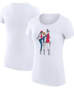 Women's Boston Red Sox  G-III 4Her by Carl Banks White Baseball Girls Fitted T-Shirt