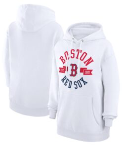 Women's Boston Red Sox G-III 4Her by Carl Banks White City Graphic Pullover Hoodie