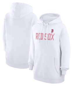 Women's Boston Red Sox  G-III 4Her by Carl Banks White Dot Print Pullover Hoodie