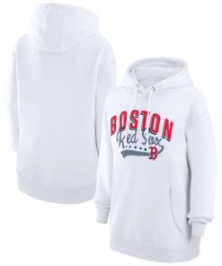 Women's Boston Red Sox  G-III 4Her by Carl Banks White Filigree Team Pullover Hoodie