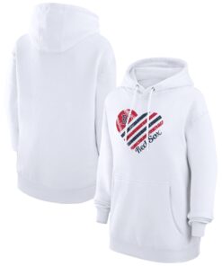 Women's Boston Red Sox  G-III 4Her by Carl Banks White Heart Fleece Pullover Hoodie