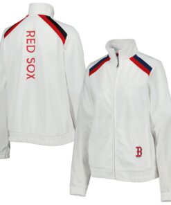 Women's Boston Red Sox G-III 4Her by Carl Banks White Red Flag Full-Zip Track Jacket