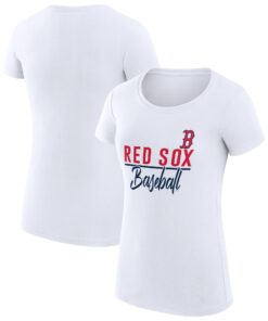 Women's Boston Red Sox  G-III 4Her by Carl Banks White Team Graphic Fitted T-Shirt