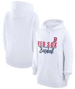 Women's Boston Red Sox  G-III 4Her by Carl Banks White Tri-Blend Team Fleece Pullover Hoodie