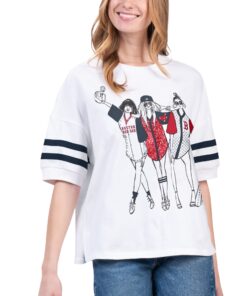 Women's Boston Red Sox G-III 4Her by Carl Banks White Winners Half-Sleeve Fashion Top