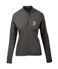 Women's Boston Red Sox  Levelwear Heather Charcoal City Connect Ezra Insignia Core Full-Zip Jacket
