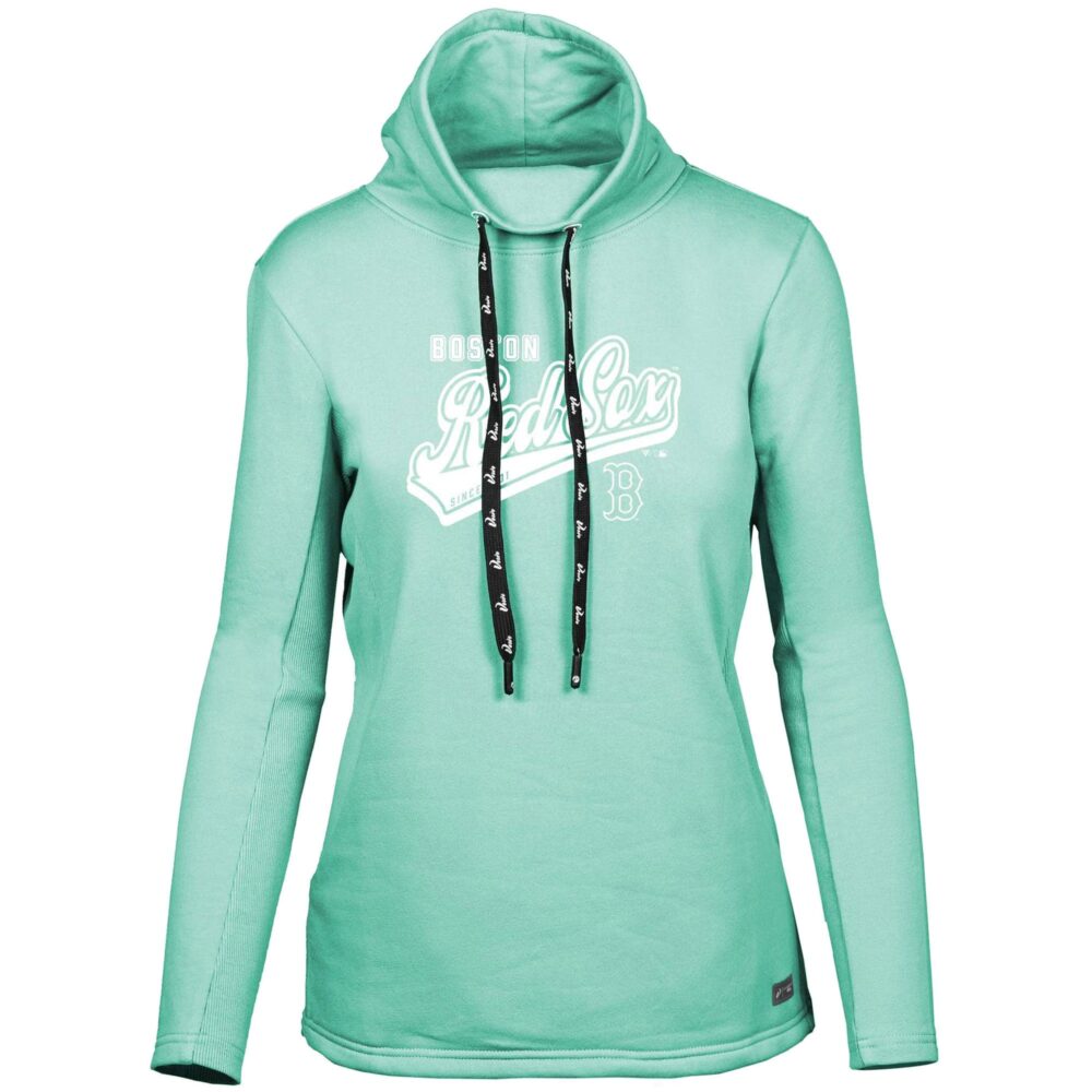 Women's Boston Red Sox  Levelwear Mint  Loop Sweep Pullover Sweatshirt