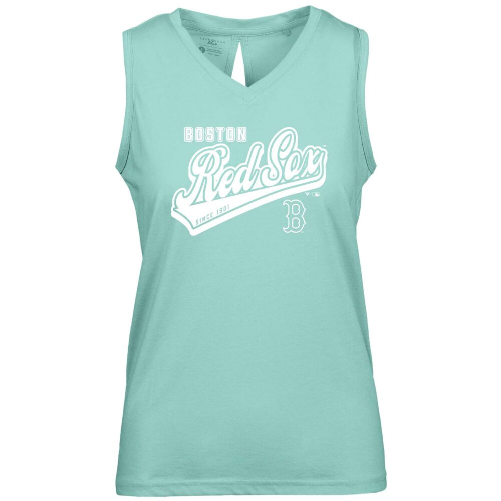 Women's Boston Red Sox  Levelwear Mint  Paisley Sweep V-Neck Tank Top