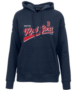 Women's Boston Red Sox  Levelwear Navy  Adorn Retro Rafter Pullover Hoodie