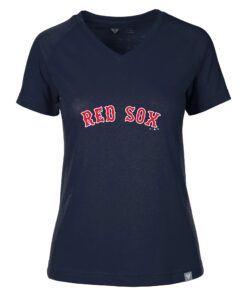 Women's Boston Red Sox Levelwear Navy Ariya V-Neck T-Shirt