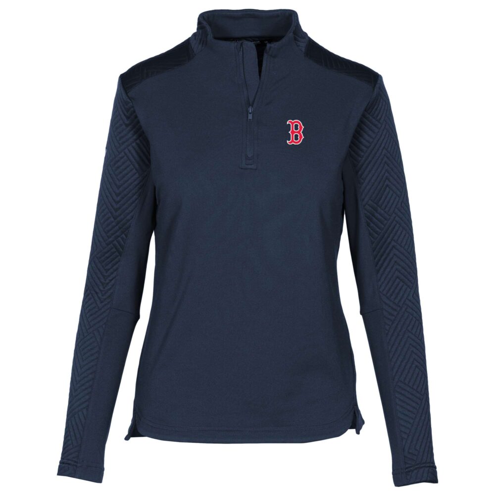 Women's Boston Red Sox  Levelwear Navy Daybreak Insignia 2.0 Quarter-Zip Pullover Top