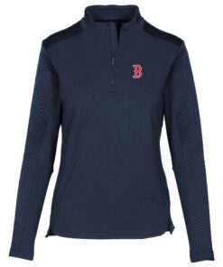 Women's Boston Red Sox  Levelwear Navy Daybreak Insignia 2.0 Quarter-Zip Pullover Top