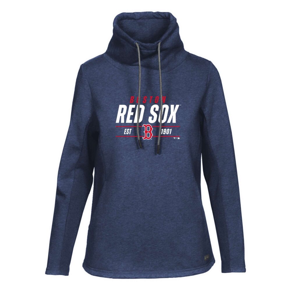 Women's Boston Red Sox  Levelwear Navy Verve Loop Pullover Sweatshirt