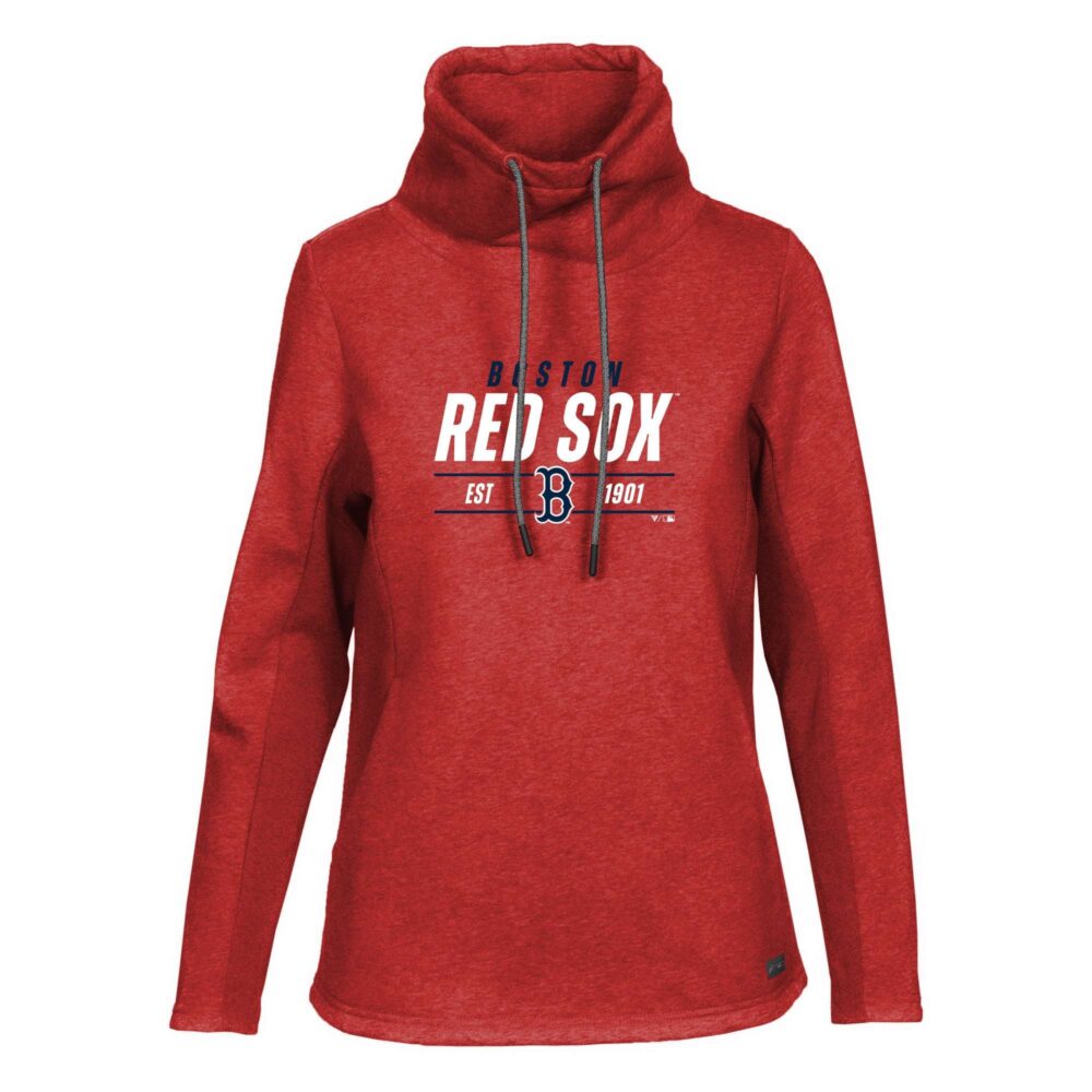 Women's Boston Red Sox  Levelwear Red Verve Loop Pullover Sweatshirt