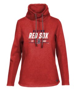 Women's Boston Red Sox  Levelwear Red Verve Loop Pullover Sweatshirt