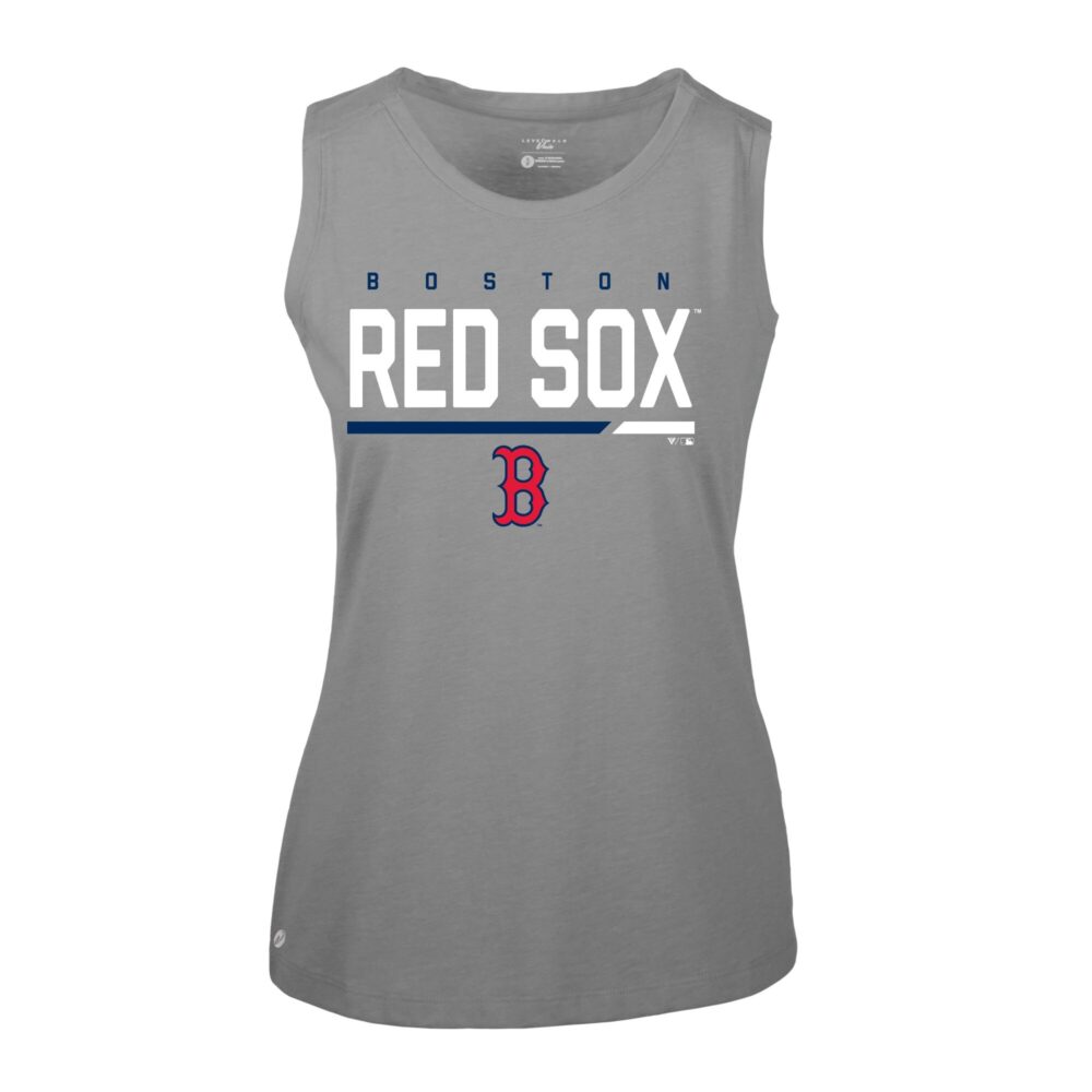 Women's Boston Red Sox Levelwear Steel Macy Muscle Tank Top