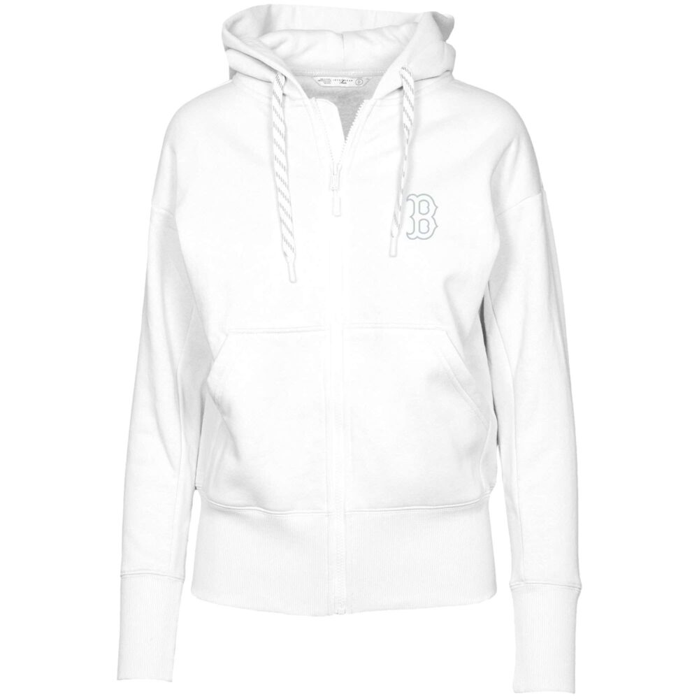 Women's Boston Red Sox  Levelwear White  Gardinia Core Full-Zip Hoodie