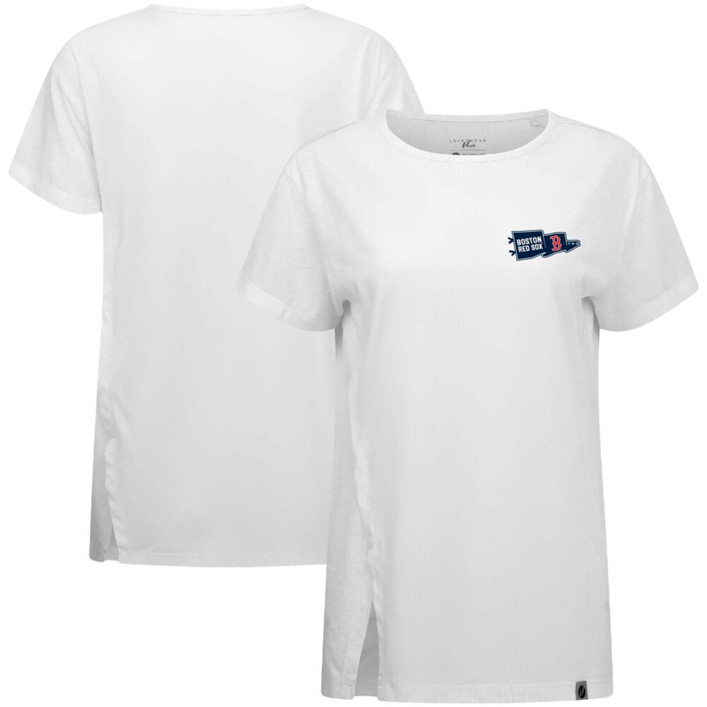 Women's Boston Red Sox  Levelwear White  Influx Rafters T-Shirt