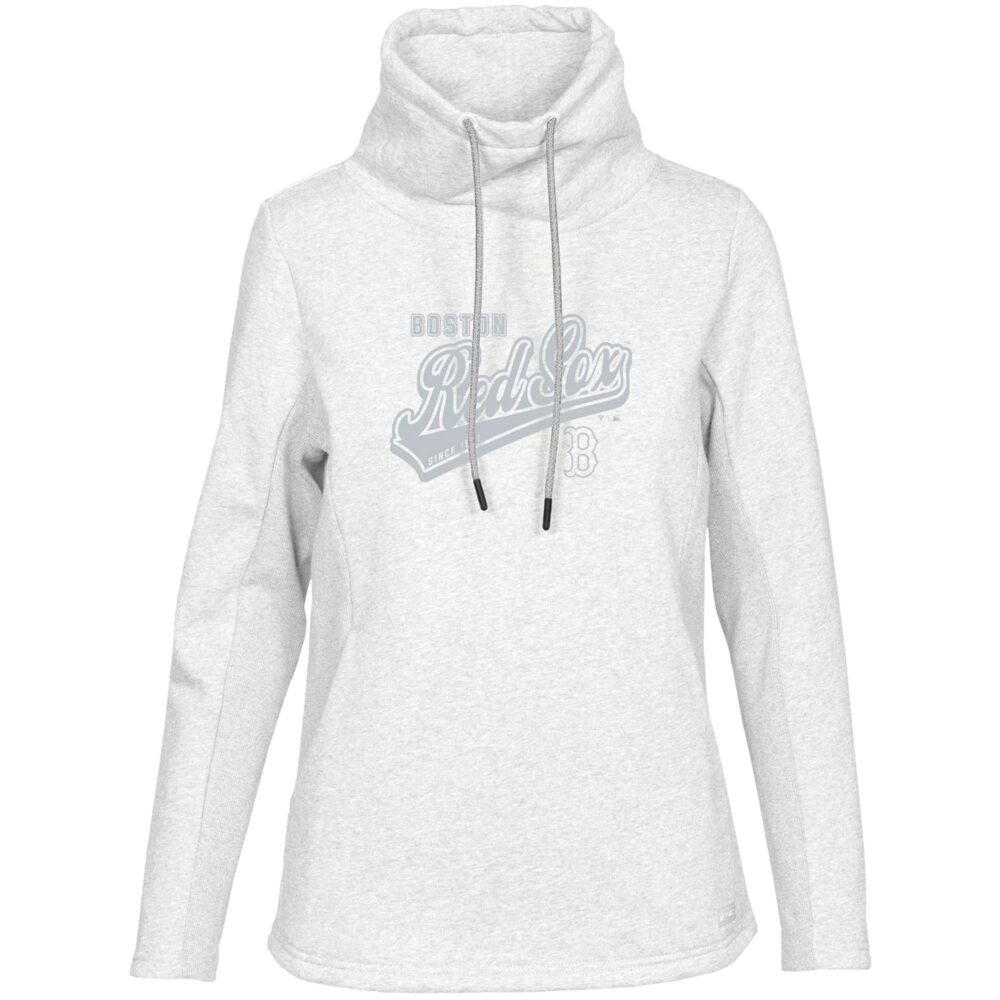 Women's Boston Red Sox  Levelwear White  Loop Sweep Pullover Sweatshirt