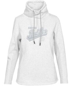 Women's Boston Red Sox  Levelwear White  Loop Sweep Pullover Sweatshirt