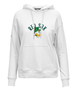 Women's Boston Red Sox  Levelwear White St. Patrick's Day Adorn Pullover Hoodie