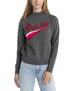 Women's Boston Red Sox  Lusso Gray Serena Raglan Pullover Sweater