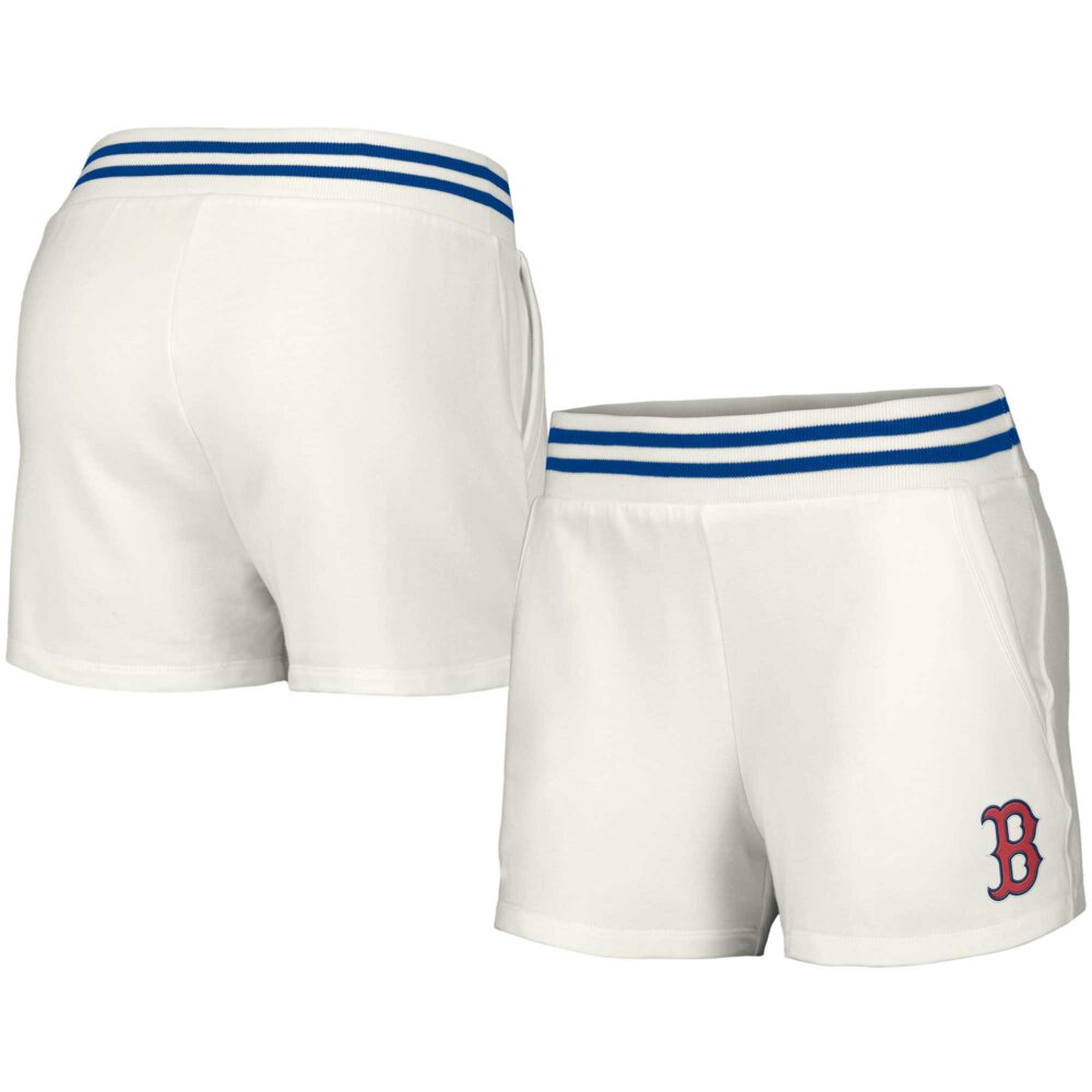 Women's Boston Red Sox  Lusso White Maeg Tri-Blend Pocket Shorts
