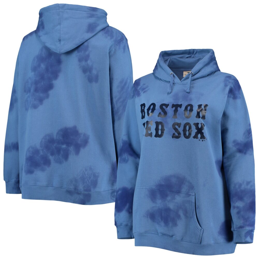 Women's Boston Red Sox Navy Plus Size Cloud Pullover Hoodie