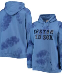 Women's Boston Red Sox Navy Plus Size Cloud Pullover Hoodie