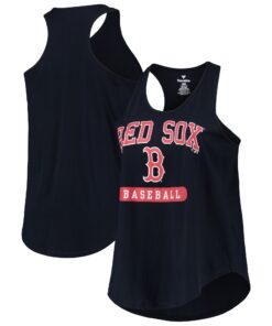 Women's Boston Red Sox Navy Plus Size Racerback Tank Top