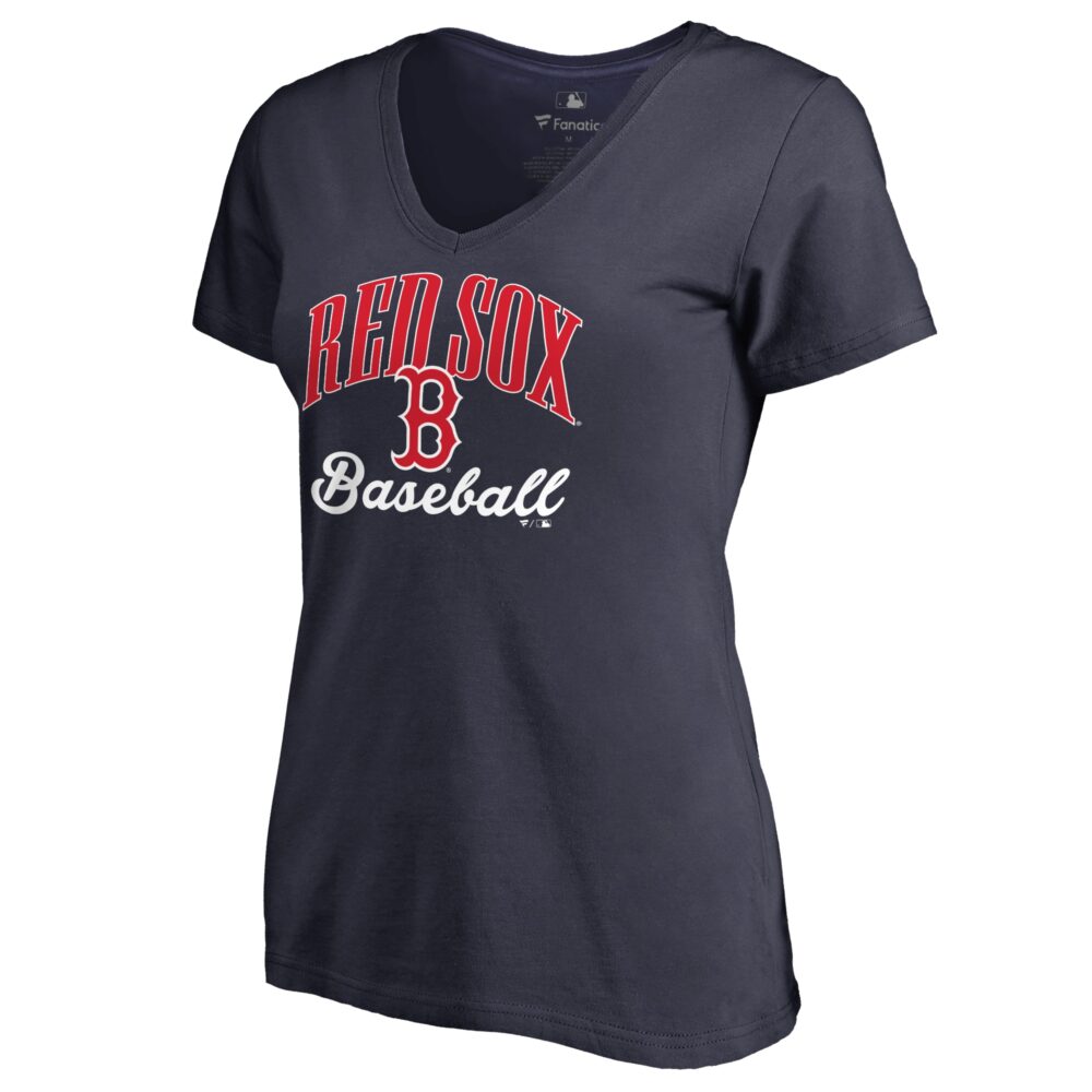 Women's Boston Red Sox Navy Victory Script T-Shirt