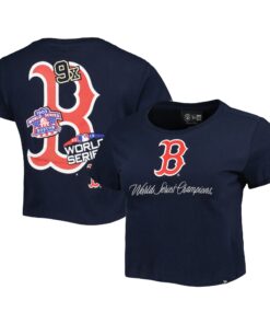 Women's Boston Red Sox New Era Blue Historic Champs T-Shirt