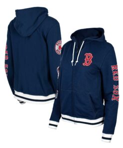 Women's Boston Red Sox New Era Navy Elite Tri-Blend Full-Zip Hoodie