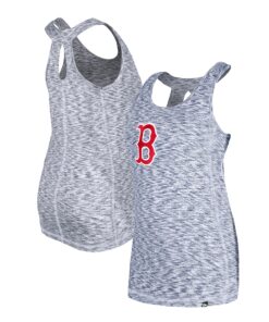 Women's Boston Red Sox New Era Navy Space Dye Keyhole Back Tank Top