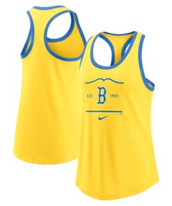 Women's Boston Red Sox  Nike Gold City Connect Tri-Blend Tank Top